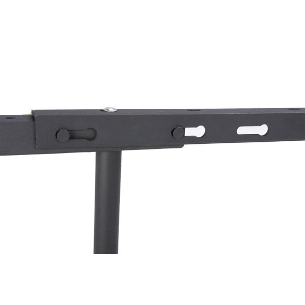 Alwyn Home Adjustable Metal Bed Frame with Center Support Rail, Support